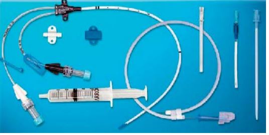 Педіатричний набір для центральної венозної катетеризації з двопросвітним катетером Blue FlexTip®, 4 Fr. х 5-1/8" (13 cm)(CS-14402)